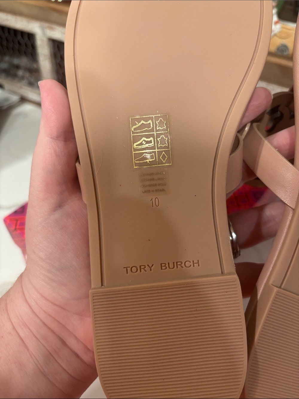 Tory Burch Miller Leather Sandals in Light Sand Size 10 NIB - Picture 7 of 7